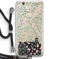 Sierlijke bloemen: Huawei Ascend P10 Lite Transparant Hoesje met koord