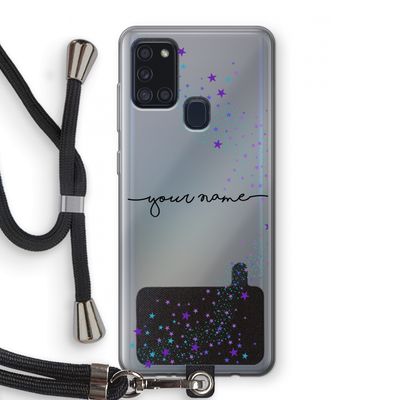 Sterren: Samsung Galaxy A21s Transparant Hoesje met koord