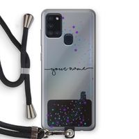 Sterren: Samsung Galaxy A21s Transparant Hoesje met koord