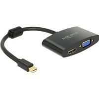 DeLOCK 65553 video kabel adapter 0,18 m mini Displayport HDMI-A, VGA Zwart - thumbnail