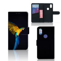Xiaomi Mi Mix 2s | Telefoonhoesje | Met pasjeshouder | Papegaai