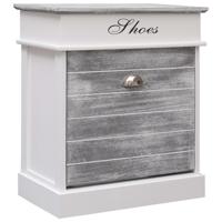 Schoenenkast 50x28x58 cm paulowniahout grijs