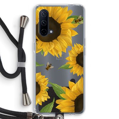 Sunflower and bees: OnePlus Nord CE 5G Transparant Hoesje met koord