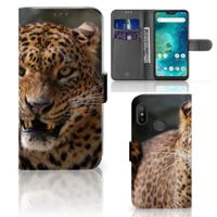 Xiaomi Mi A2 Lite | Telefoonhoesje | Met pasjeshouder | Luipaard