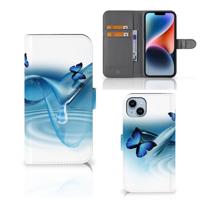 iPhone 15 Plus | Telefoonhoesje | Met pasjeshouder | Vlinders