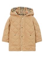 Burberry Kids manteau matelassé à capuche - Tons neutres