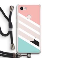 Strepen pastel: Pixel 3 Transparant Hoesje met koord