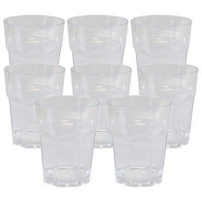 Drinkglas - 12x - transparant - onbreekbaar kunststof - 220 ml