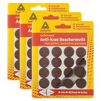 Anti-krasvilt - 48x - bruin - 22 mm - rond - zelfklevend - meubel beschermvilt - thumbnail