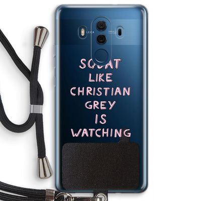 Christian Grey: Huawei Mate 10 Pro Transparant Hoesje met koord
