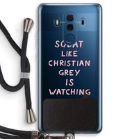 Christian Grey: Huawei Mate 10 Pro Transparant Hoesje met koord Christian Grey: Huawei Mate 10 Pro Transparant Hoesje met koord