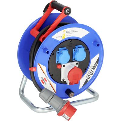 Brennenstuhl 1237990 Kabelhaspel 20.00 m Zwart CEE-stekker 16 A 5-polig