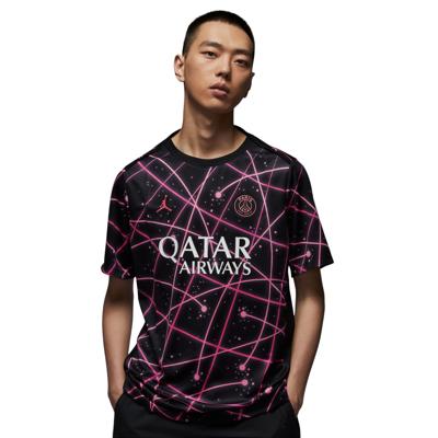 Nike Paris Saint-Germain Pre-Match Trainingsshirt 2025-2026 Zwart Roze Wit