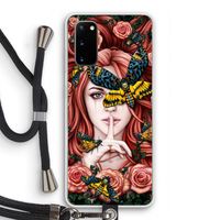 Lady Moth: Samsung Galaxy S20 Transparant Hoesje met koord