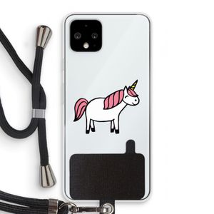 Eenhoorn: Pixel 4 Transparant Hoesje met koord