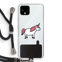 Eenhoorn: Pixel 4 Transparant Hoesje met koord