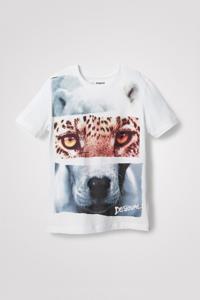 T-shirt met fotoprint van dieren - WHITE - 3/4