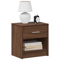 Nachtkastjes 2 st met lade 39x28x41 cm bruin eikenkleurig