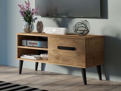 Tv-meubel GRANITAS 1 deur kastanjebruin