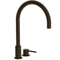 Wastafelkraan Tres Study | Opbouw | Draaibare uitloop | Mengkraan | Hoog model | 1-hendel | Rond | Zwart brons