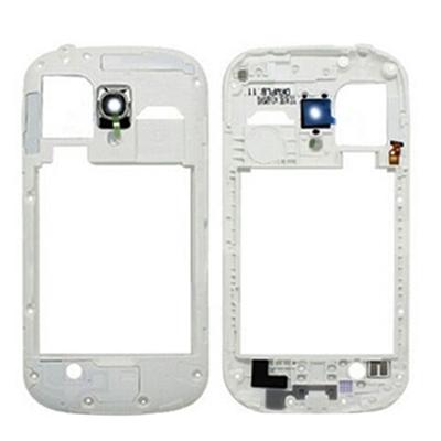 Midden Frame Bazel terug plaat huisvesting Camera Lens paneel voor Galaxy SIII mini / i8190(White)