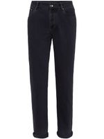 Brunello Cucinelli jean à coupe cigarette - Bleu