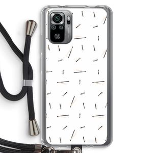 Hipster stripes: Xiaomi Redmi Note 10S Transparant Hoesje met koord