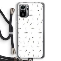 Hipster stripes: Xiaomi Redmi Note 10S Transparant Hoesje met koord