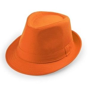 Oranje hoedje trilby model voor volwassenen   -