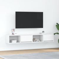 Tv-meubelen 2 st 80x31x25,5 cm bewerkt hout wit