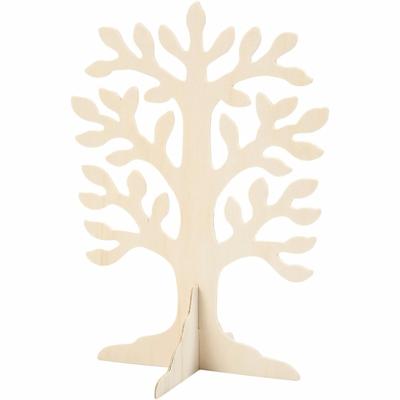 Hobby/knutsel Houten boompje - 30 x 21 cm - levens/geld/wensboom - triplex