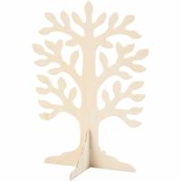Hobby/knutsel Houten boompje - 30 x 21 cm - levens/geld/wensboom - triplex