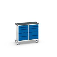 Bott Verso Mobiele Kast | 1050x600x980mm | 10 Laden | Top Tray | RAL 5010 - 16927102.11 Bott Verso Mobiele Kast | 1050x600x980mm | 10 Laden | Top Tray | RAL 5010 - 16927102.11