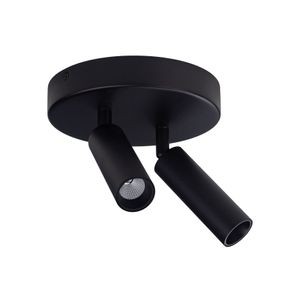 BC0026 LED-opbouwspot Koker 2x10W 2700K Dimbaar Zwart