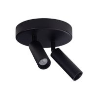 BC0026 LED-opbouwspot Koker 2x10W 2700K Dimbaar Zwart