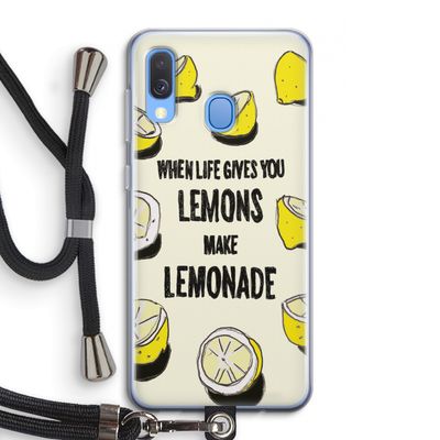 Lemonade: Samsung Galaxy A40 Transparant Hoesje met koord