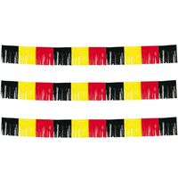 Set van 3x stuks franje feestslingers zwart-geel-rood