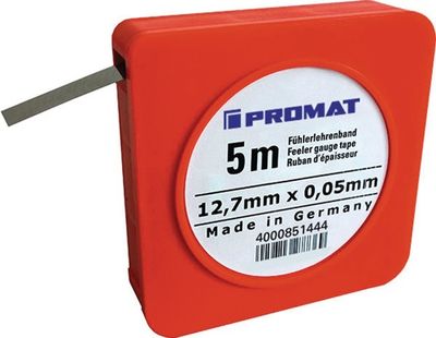 Promat/Tecwerk Voelermaatband | dikte 1,00 mm | lengte 5 m breedte 12,7 mm - 4000851467