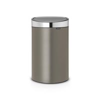 Brabantia Touch Bin afvalemmer 40 liter met kunststof binnenemmer - Platinum / Matt Steel