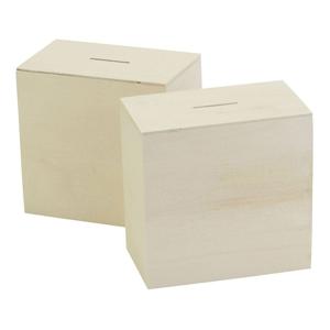 Creativ Company Houten Spaarpot, 10x10x6cm, 10st.