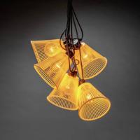 Konstsmide 2333-830 Lichtketting Buiten Energielabel: G (A - G) werkt op het lichtnet Aantal lampen 10 LED Barnsteen Verlichte lengte: 9.15 m Dimbaar,