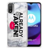Motorola Moto E20 | E40 | Siliconen hoesje | met naam Already Taken White