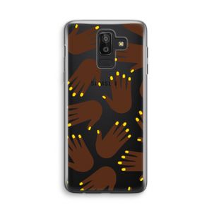 Hands dark: Samsung Galaxy J8 (2018) Transparant Hoesje