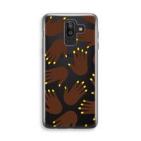 Hands dark: Samsung Galaxy J8 (2018) Transparant Hoesje
