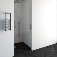 BRAUER Void nisdeur helder glas 80x200 omkeerbaar incl. glascoating PVD RVS-kleurig geborsteld GS-VON1H80200NG