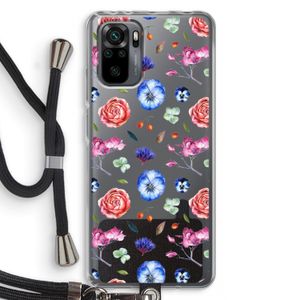 Bloemetjes: Xiaomi Redmi Note 10 Pro Transparant Hoesje met koord