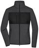 James & Nicholson JN1311 Ladies´ Fleece Jacket - /Dark-Melange/Black - XS