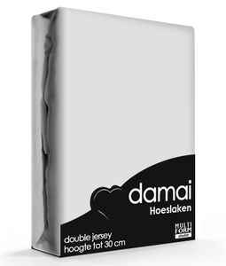 Damai Multiform Double Jersey Hoeslaken Light Grey-80/90 x 210/220 cm