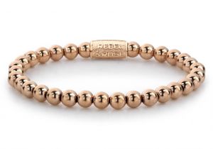 Rebel and Rose RR-60040-R Rekarmband Beads Rose Only rosekleurig 6 mm XS 15 cm