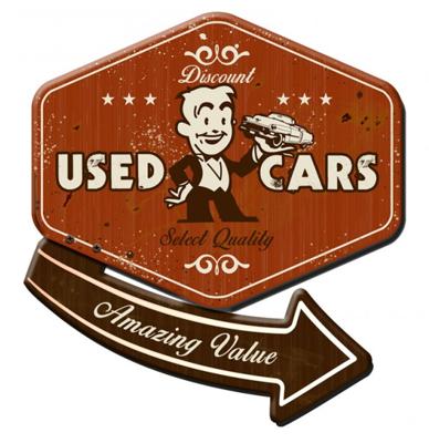 Used Cars, Amazing Value 30's Style 3D Sign Zwaar Metalen Bord | 15% korting